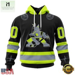 NHL Arizona Coyotes Specialized With FireFighter Uniforms Color Hoodie, T Shirt, NHL 3D Game Day Tee Nhl Arizona Coyotes Specialized With Firefighter Uniforms Color Hoodie T Shirt 1