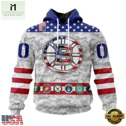 NHL Boston Bruins Armed Forces Appreciation Design Hoodie, T Shirt, NHL 3D Game Day Tee Nhl Boston Bruins Armed Forces Appreciation Design Hoodie T Shirt 1