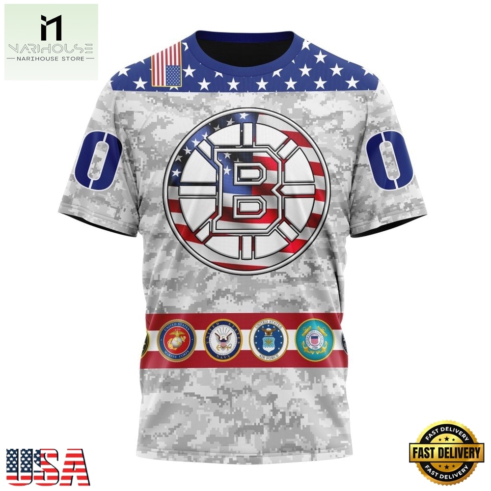NHL Boston Bruins Armed Forces Appreciation Design Hoodie, T Shirt, NHL 3D Game Day Tee NHL Boston Bruins Armed Forces Appreciation Design Hoodie, T Shirt, NHL 3D Game Day Tee