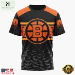 NHL Boston Bruins Halloween Design Personalized Hoodie, T Shirt, Sweatshirt, NHL 3D Game Day Tee Nhl Boston Bruins Halloween Design Personalized Hoodie T Shirt Sweatshirt 3