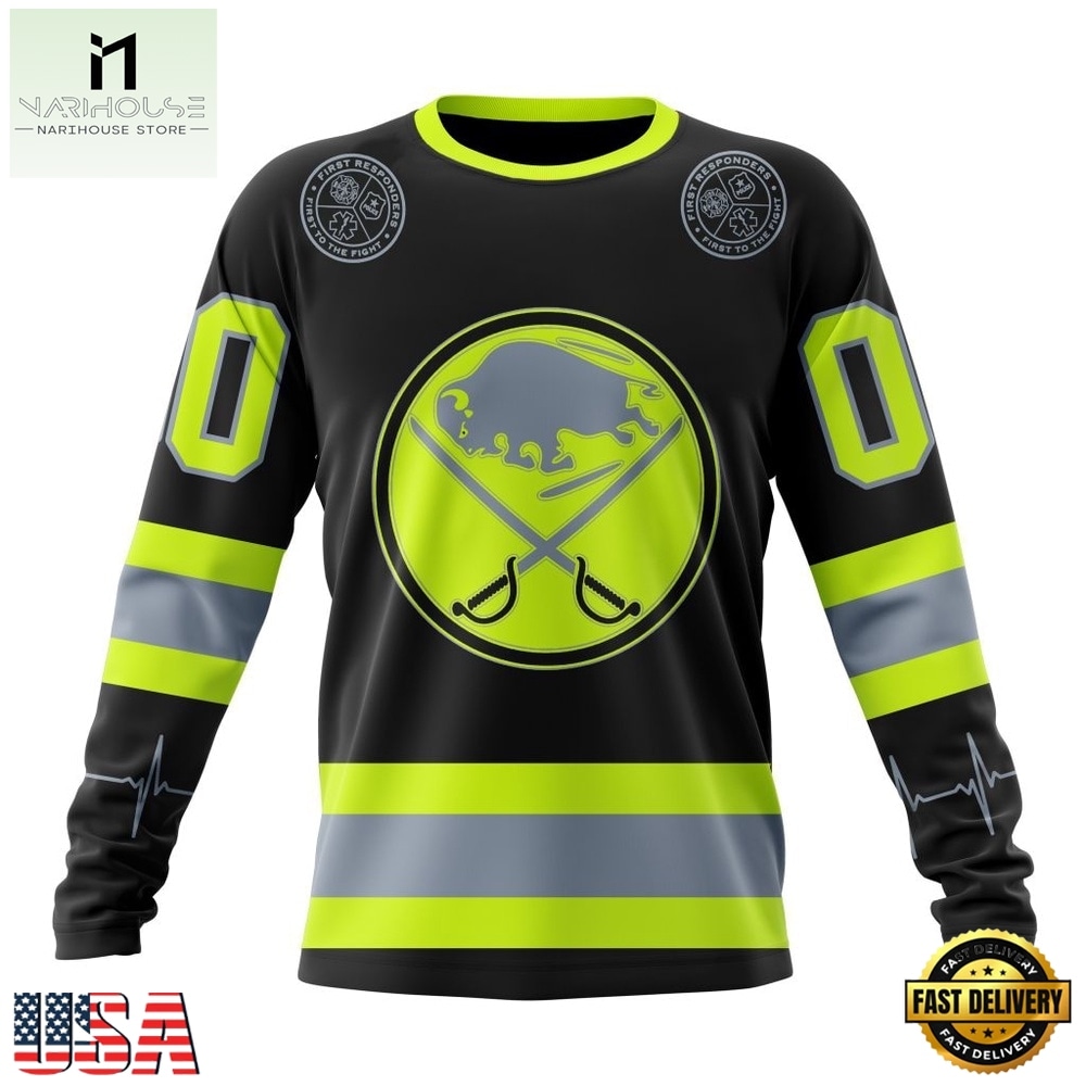 NHL Buffalo Sabres Specialized With FireFighter Uniforms Color Hoodie, T Shirt, NHL 3D Game Day Tee Nhl Buffalo Sabres Specialized With Firefighter Uniforms Color Hoodie T Shirt 3