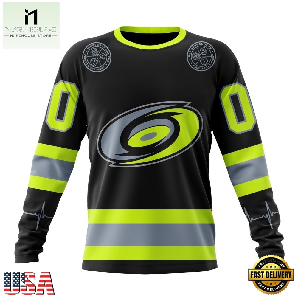NHL Carolina Hurricanes Specialized With FireFighter Uniforms Color Hoodie, T Shirt, NHL 3D Game Day Tee Nhl Carolina Hurricanes Specialized With Firefighter Uniforms Color Hoodie T Shirt 3