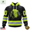 NHL Chicago BlackHawks Specialized With FireFighter Uniforms Color Hoodie, T Shirt, NHL 3D Game Day Tee Nhl Chicago Blackhawks Specialized With Firefighter Uniforms Color Hoodie T Shirt 1