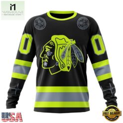 NHL Chicago BlackHawks Specialized With FireFighter Uniforms Color Hoodie, T Shirt, NHL 3D Game Day Tee Nhl Chicago Blackhawks Specialized With Firefighter Uniforms Color Hoodie T Shirt 3