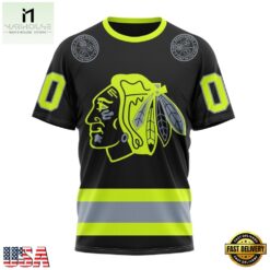 NHL Chicago BlackHawks Specialized With FireFighter Uniforms Color Hoodie, T Shirt, NHL 3D Game Day Tee Nhl Chicago Blackhawks Specialized With Firefighter Uniforms Color Hoodie T Shirt 4