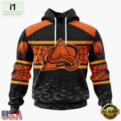NHL Colorado Avalanche Halloween Design Personalized Hoodie, T Shirt, Sweatshirt, NHL 3D Game Day Tee Nhl Colorado Avalanche Halloween Design Personalized Hoodie T Shirt Sweatshirt 1