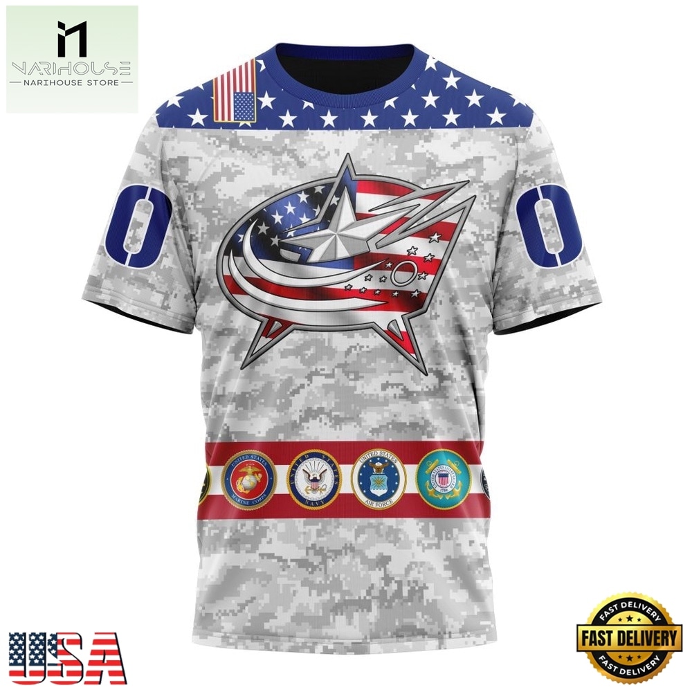 NHL Columbus Blue Jackets Armed Forces Appreciation Design Hoodie, T Shirt, NHL 3D Game Day Tee NHL Columbus Blue Jackets Armed Forces Appreciation Design Hoodie, T Shirt, NHL 3D Game Day Tee