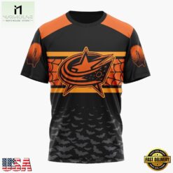NHL Columbus Blue Jackets Halloween Design Personalized Hoodie, T Shirt, Sweatshirt, NHL 3D Game Day Tee Nhl Columbus Blue Jackets Halloween Design Personalized Hoodie T Shirt Sweatshirt 3