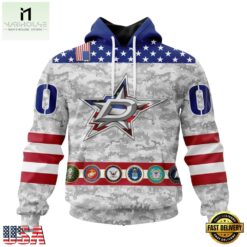 NHL Dallas Stars Armed Forces Appreciation Design Hoodie, T Shirt, NHL 3D Game Day Tee Nhl Dallas Stars Armed Forces Appreciation Design Hoodie T Shirt 1
