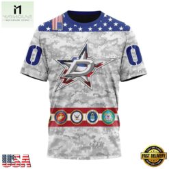 NHL Dallas Stars Armed Forces Appreciation Design Hoodie, T Shirt, NHL 3D Game Day Tee Nhl Dallas Stars Armed Forces Appreciation Design Hoodie T Shirt 4