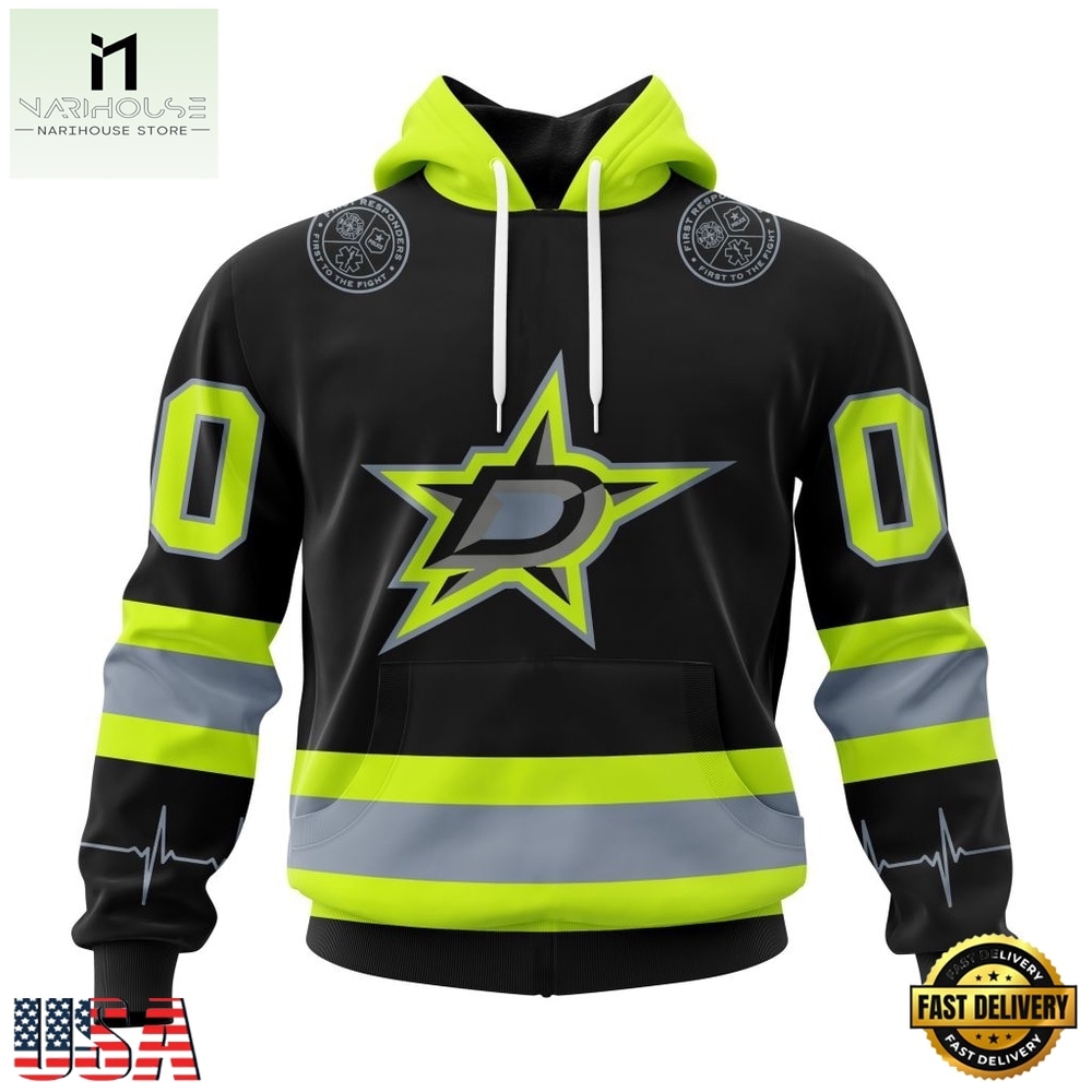 NHL Dallas Stars Specialized With FireFighter Uniforms Color Hoodie, T Shirt, NHL 3D Game Day Tee Nhl Dallas Stars Specialized With Firefighter Uniforms Color Hoodie T Shirt 1