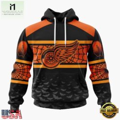 NHL Detroit Red Wings Halloween Design Personalized Hoodie, T Shirt, Sweatshirt, NHL 3D Game Day Tee Nhl Detroit Red Wings Halloween Design Personalized Hoodie T Shirt Sweatshirt 1