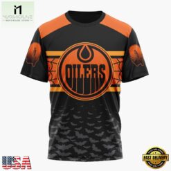 NHL Edmonton Oilers Halloween Design Personalized Hoodie, T Shirt, Sweatshirt, NHL 3D Game Day Tee Nhl Edmonton Oilers Halloween Design Personalized Hoodie T Shirt Sweatshirt 3