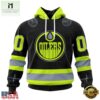 NHL Edmonton Oilers Specialized With FireFighter Uniforms Color Hoodie, T Shirt, NHL 3D Game Day Tee Nhl Edmonton Oilers Specialized With Firefighter Uniforms Color Hoodie T Shirt 1