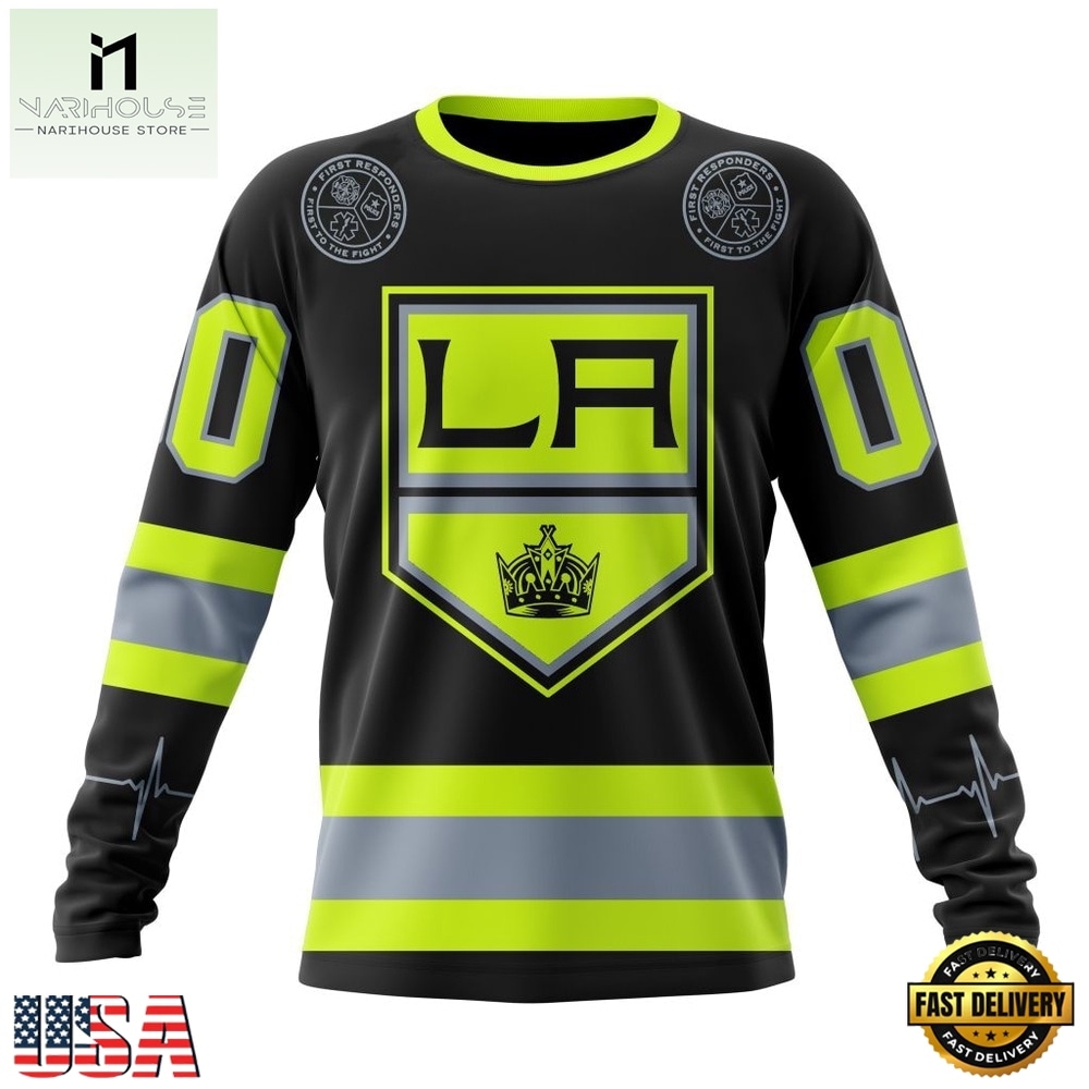 NHL Los Angeles Kings Specialized With FireFighter Uniforms Color Hoodie, T Shirt, NHL 3D Game Day Tee Nhl Los Angeles Kings Specialized With Firefighter Uniforms Color Hoodie T Shirt 3