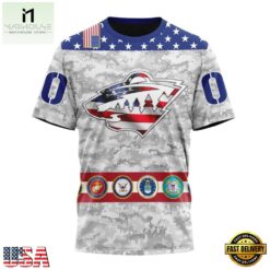 NHL Minnesota Wild Armed Forces Appreciation Design Hoodie, T Shirt, NHL 3D Game Day Tee Nhl Minnesota Wild Armed Forces Appreciation Design Hoodie T Shirt 4