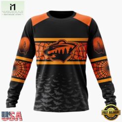 NHL Minnesota Wild Halloween Design Personalized Hoodie, T Shirt, Sweatshirt, NHL 3D Game Day Tee Nhl Minnesota Wild Halloween Design Personalized Hoodie T Shirt Sweatshirt 2