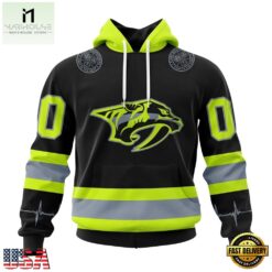 NHL Nashville Predators Specialized With FireFighter Uniforms Color Hoodie, T Shirt, NHL 3D Game Day Tee Nhl Nashville Predators Specialized With Firefighter Uniforms Color Hoodie T Shirt 1