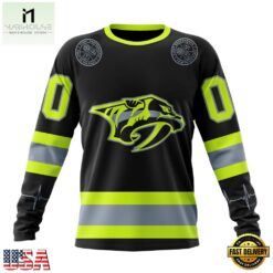 NHL Nashville Predators Specialized With FireFighter Uniforms Color Hoodie, T Shirt, NHL 3D Game Day Tee Nhl Nashville Predators Specialized With Firefighter Uniforms Color Hoodie T Shirt 3