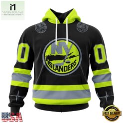 NHL New York Islanders Specialized With FireFighter Uniforms Color Hoodie, T Shirt, NHL 3D Game Day Tee Nhl New York Islanders Specialized With Firefighter Uniforms Color Hoodie T Shirt 1