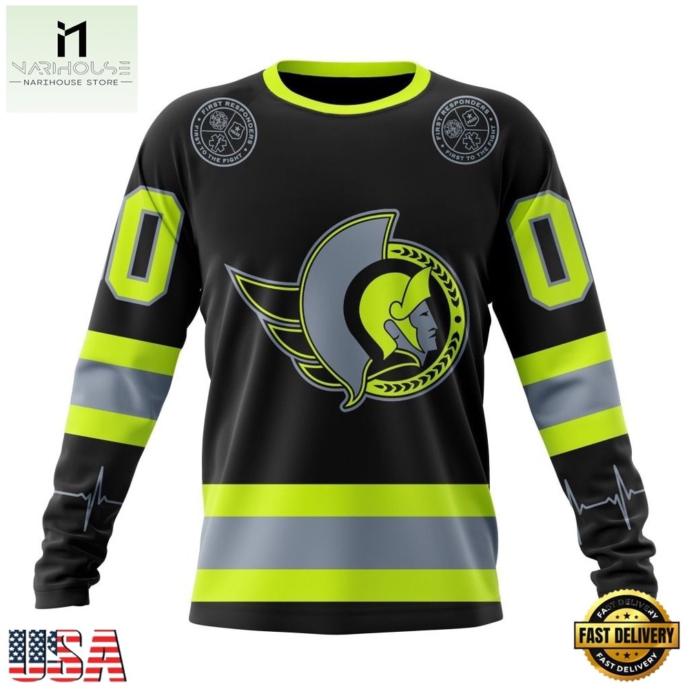 NHL Ottawa Senators Specialized With FireFighter Uniforms Color Hoodie, T Shirt, NHL 3D Game Day Tee Nhl Ottawa Senators Specialized With Firefighter Uniforms Color Hoodie T Shirt 3