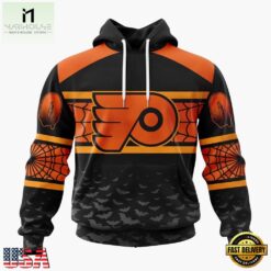 NHL Philadelphia Flyers Halloween Design Personalized Hoodie, T Shirt, Sweatshirt, NHL 3D Game Day Tee Nhl Philadelphia Flyers Halloween Design Personalized Hoodie T Shirt Sweatshirt 1