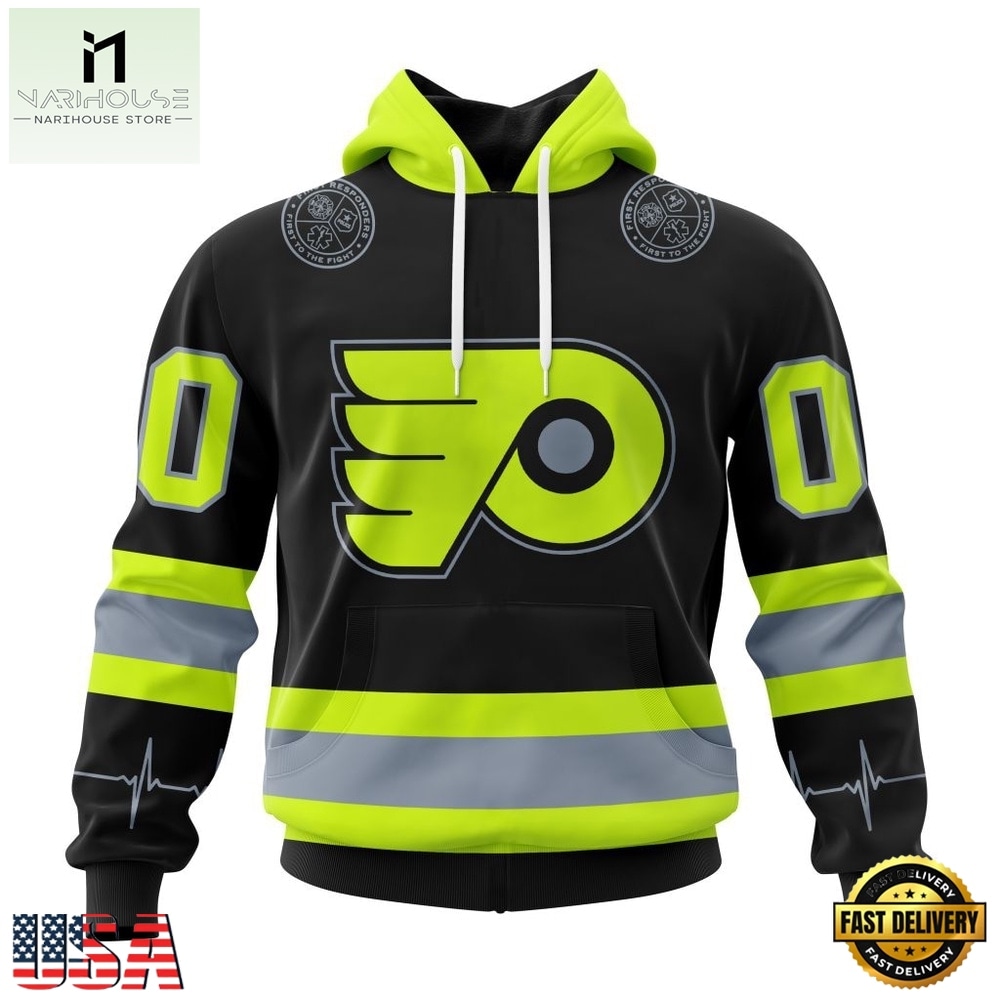NHL Philadelphia Flyers Specialized With FireFighter Uniforms Color Hoodie, T Shirt, NHL 3D Game Day Tee Nhl Philadelphia Flyers Specialized With Firefighter Uniforms Color Hoodie T Shirt 1