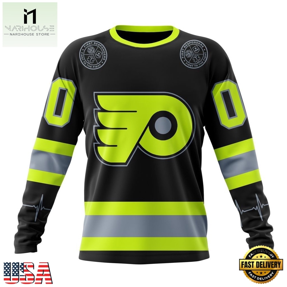 NHL Philadelphia Flyers Specialized With FireFighter Uniforms Color Hoodie, T Shirt, NHL 3D Game Day Tee Nhl Philadelphia Flyers Specialized With Firefighter Uniforms Color Hoodie T Shirt 3