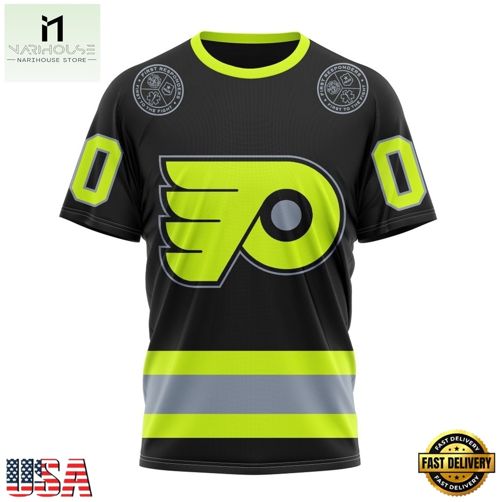 NHL Philadelphia Flyers Specialized With FireFighter Uniforms Color Hoodie, T Shirt, NHL 3D Game Day Tee Nhl Philadelphia Flyers Specialized With Firefighter Uniforms Color Hoodie T Shirt 4