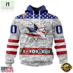 NHL San Jose Sharks Armed Forces Appreciation Design Hoodie, T Shirt, NHL 3D Game Day Tee Nhl San Jose Sharks Armed Forces Appreciation Design Hoodie T Shirt 1