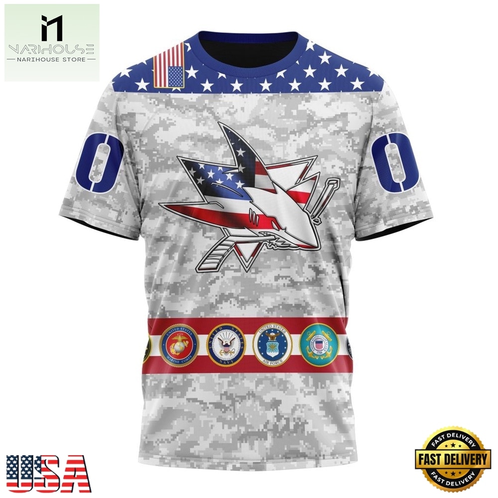 NHL San Jose Sharks Armed Forces Appreciation Design Hoodie, T Shirt, NHL 3D Game Day Tee NHL San Jose Sharks Armed Forces Appreciation Design Hoodie, T Shirt, NHL 3D Game Day Tee