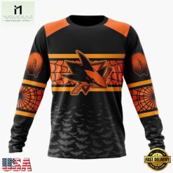 NHL San Jose Sharks Halloween Design Personalized Hoodie, T Shirt, Sweatshirt, NHL 3D Game Day Tee Nhl San Jose Sharks Halloween Design Personalized Hoodie T Shirt Sweatshirt 2