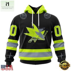 NHL San Jose Sharks Specialized With FireFighter Uniforms Color Hoodie, T Shirt, NHL 3D Game Day Tee Nhl San Jose Sharks Specialized With Firefighter Uniforms Color Hoodie T Shirt 1