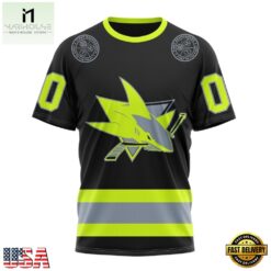 NHL San Jose Sharks Specialized With FireFighter Uniforms Color Hoodie, T Shirt, NHL 3D Game Day Tee Nhl San Jose Sharks Specialized With Firefighter Uniforms Color Hoodie T Shirt 4