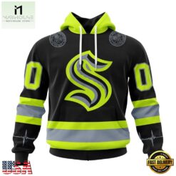 NHL Seattle Kraken Specialized With FireFighter Uniforms Color Hoodie, T Shirt, NHL 3D Game Day Tee Nhl Seattle Kraken Specialized With Firefighter Uniforms Color Hoodie T Shirt 1