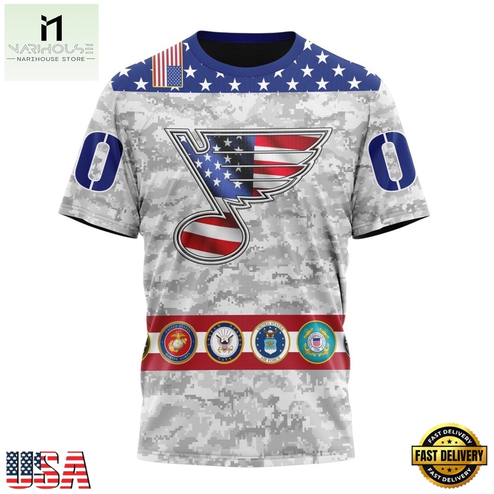 NHL St. Louis Blues Armed Forces Appreciation Design Hoodie, T Shirt, NHL 3D Game Day Tee NHL St. Louis Blues Armed Forces Appreciation Design Hoodie, T Shirt, NHL 3D Game Day Tee