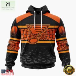 NHL St. Louis Blues Halloween Design Personalized Hoodie, T Shirt, Sweatshirt, NHL 3D Game Day Tee Nhl ST Louis Blues Halloween Design Personalized Hoodie T Shirt Sweatshirt 1