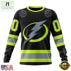 NHL Tampa Bay Lightning Specialized With FireFighter Uniforms Color Hoodie, T Shirt, NHL 3D Game Day Tee Nhl Tampa Bay Lightning Specialized With Firefighter Uniforms Color Hoodie T Shirt 3