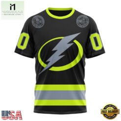 NHL Tampa Bay Lightning Specialized With FireFighter Uniforms Color Hoodie, T Shirt, NHL 3D Game Day Tee Nhl Tampa Bay Lightning Specialized With Firefighter Uniforms Color Hoodie T Shirt 4
