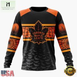 NHL Toronto Maple Leafs Halloween Design Personalized Hoodie, T Shirt, Sweatshirt, NHL 3D Game Day Tee Nhl Toronto Maple Leafs Halloween Design Personalized Hoodie T Shirt Sweatshirt 2