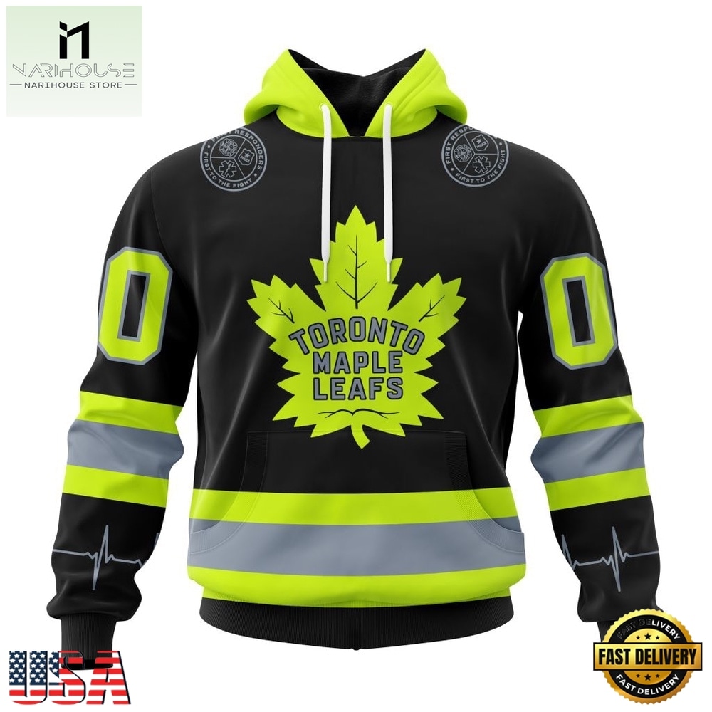 NHL Toronto Maple Leafs Specialized With FireFighter Uniforms Color Hoodie, T Shirt, NHL 3D Game Day Tee Nhl Toronto Maple Leafs Specialized With Firefighter Uniforms Color Hoodie T Shirt 1