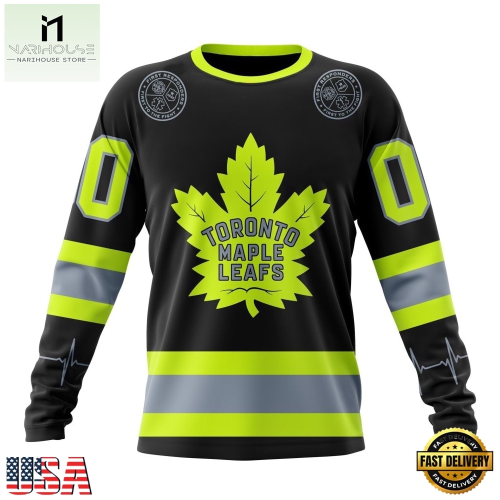 NHL Toronto Maple Leafs Specialized With FireFighter Uniforms Color Hoodie, T Shirt, NHL 3D Game Day Tee Nhl Toronto Maple Leafs Specialized With Firefighter Uniforms Color Hoodie T Shirt 3