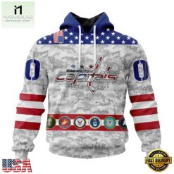 NHL Washington Capitals Armed Forces Appreciation Design Hoodie, T Shirt, NHL 3D Game Day Tee Nhl Washington Capitals Armed Forces Appreciation Design Hoodie T Shirt 1