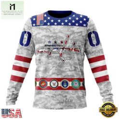 NHL Washington Capitals Armed Forces Appreciation Design Hoodie, T Shirt, NHL 3D Game Day Tee Nhl Washington Capitals Armed Forces Appreciation Design Hoodie T Shirt 3
