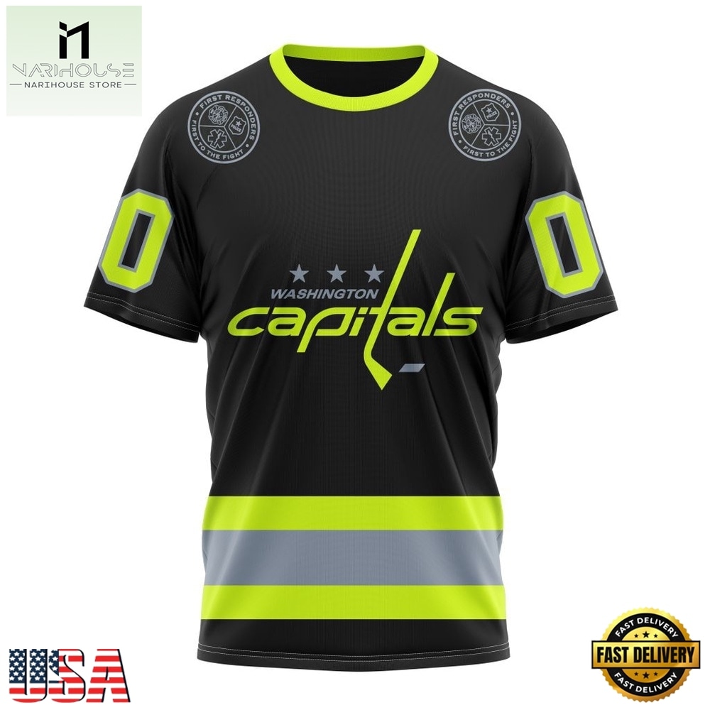 NHL Washington Capitals Specialized With FireFighter Uniforms Color Hoodie, T Shirt, NHL 3D Game Day Tee Nhl Washington Capitals Specialized With Firefighter Uniforms Color Hoodie T Shirt 4
