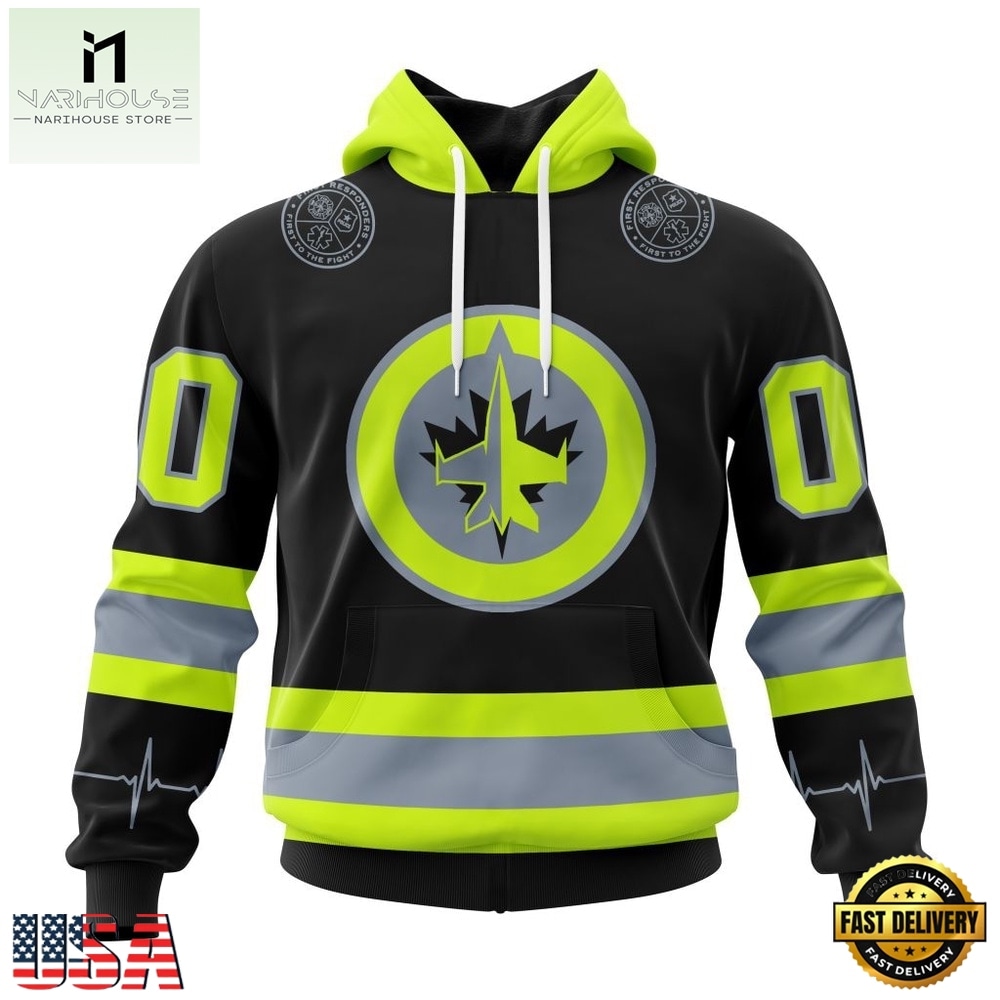 NHL Winnipeg Jets Specialized With FireFighter Uniforms Color Hoodie, T Shirt, NHL 3D Game Day Tee Nhl Winnipeg Jets Specialized With Firefighter Uniforms Color Hoodie T Shirt 1