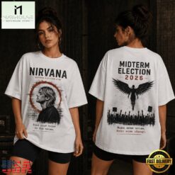 Nirvana Make Some Noise Midterm 2026 3D Shirt, Popular 3D Music Tee Nirvana Make Some Noise Midterm 2026 3D Shirt