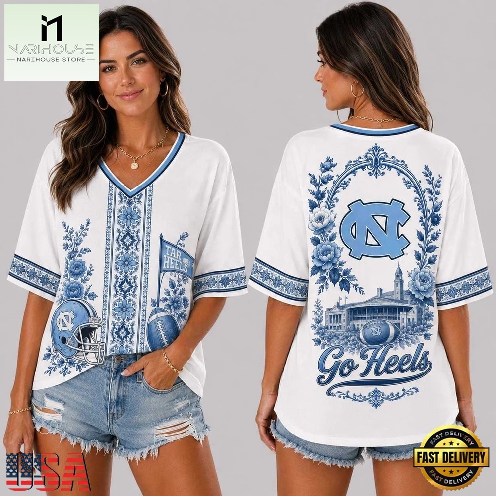 North Carolina Tar Heels NCAA Collegiate Pride Collection V Neck T Shirt, NCAA College V Neck Tee North Carolina Tar Heels NCAA Collegiate Pride Collection V Neck T Shirt, NCAA College V Neck Tee