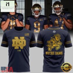 Notre Dame Fighting Irish 2026 Shamrock Series Metallic T Shirt, Hot 3D Shirt Trend Notre Dame Fighting Irish 2026 Shamrock Series Metallic T Shirt