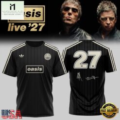 Oasis Live ’27 Limited Edition Signature 3D Shirt, Popular 3D Music Tee Oasis Live 27 Limited Edition Signature 3D Shirt